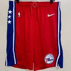 Nike NBA Philadelphia 76ers Team Issue Authentic VaporKnit Game Shorts Mens 40+2